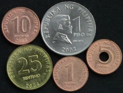 Лот: 6179633. Фото: 1. Филипины 5 монет 1993г = АНЦ. Азия