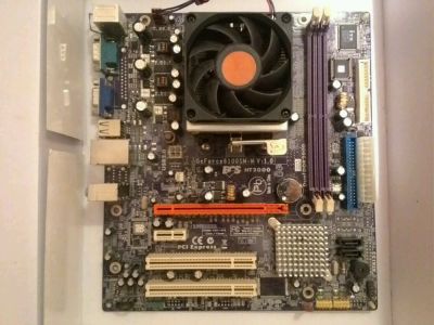 Лот: 11026649. Фото: 1. Материнская плата ECS GeForce6100SM-M... Материнские платы