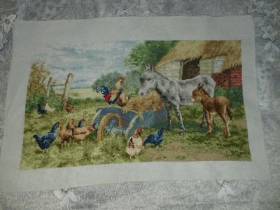 Лот: 12261122. Фото: 1. Картина.Вышитая крестом.Без рамки... Вышивание