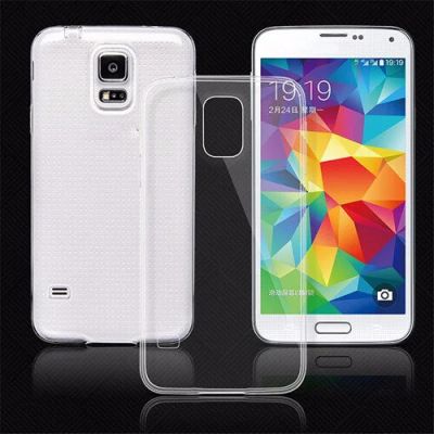 Лот: 11942172. Фото: 1. Чехол Samsung S5 i9600 G900 прозрачный. Чехлы, бамперы