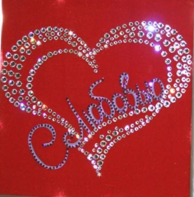 Лот: 21290439. Фото: 1. Картина Сердце с кристаллами Swarovski... Другое (сувениры, подарки)