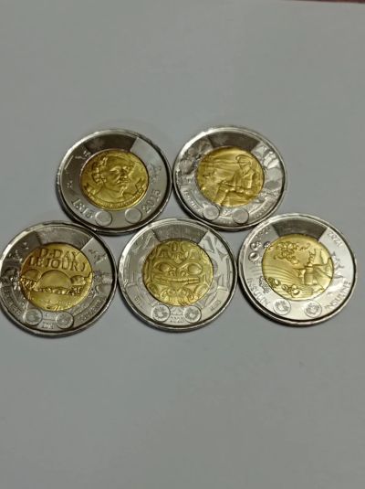 Лот: 24866695. Фото: 1. 2 доллара 2015,19,20,21 Канада... Америка