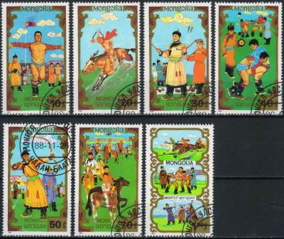 Лот: 18246180. Фото: 1. 1988. Монголия. Национальные виды... Марки