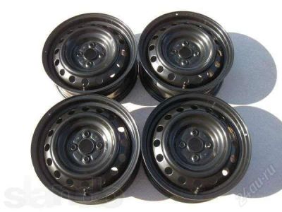 Лот: 2188491. Фото: 1. Штамповка R13 4X100 черные 4 штуки... Диски