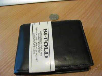 Лот: 1105334. Фото: 1. *Мужской портмоне Bi - Fold* Кожа... Бумажники, кошельки, портмоне