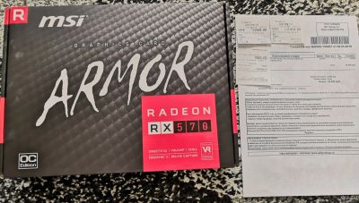 Лот: 13145985. Фото: 1. Radeon RX 570 MSI ARMOR OC на... Видеокарты