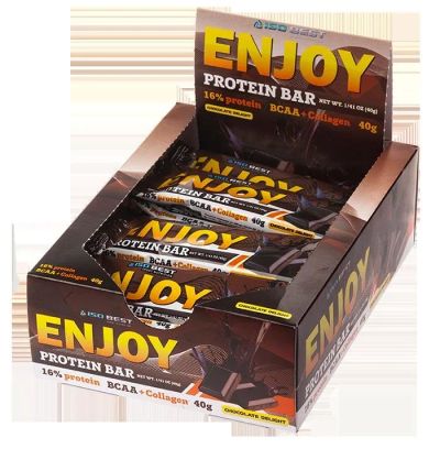 Лот: 10124844. Фото: 1. Iso Best Enjoy Protein Bar, Протеиновый... Спортивное питание, витамины