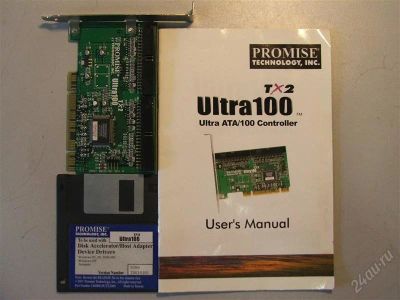 Лот: 1306828. Фото: 1. PCI IDE Controller Promise Ultra100... Платы расширения, контроллеры, доп. порты