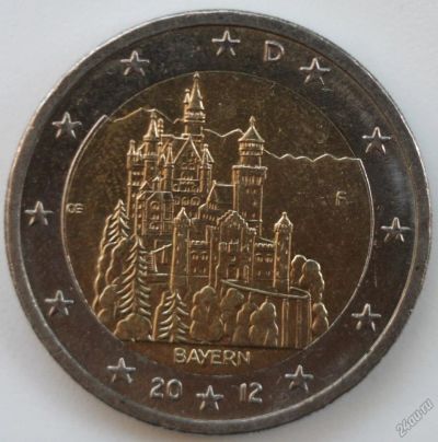 Лот: 5972338. Фото: 1. 2 евро 2012 год. Германия. Бавария... Европа