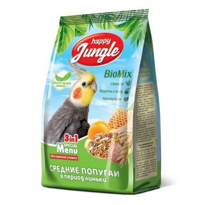 Лот: 18862493. Фото: 1. Happy Jungle (HJ) корм для средних... Корма