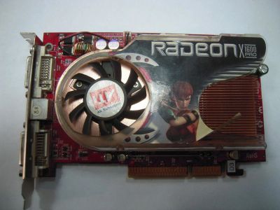 Лот: 11169316. Фото: 1. Видеокарта AGP Radeon X1600 256mb... Видеокарты