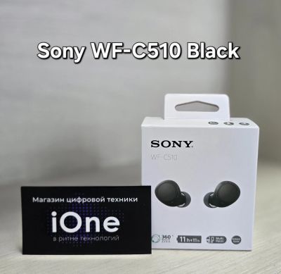 Лот: 25057192. Фото: 1. Sony WF-C510 Black (Новые). Наушники, гарнитуры
