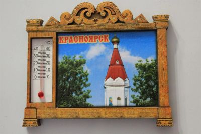 Лот: 3564164. Фото: 1. Магнит Красноярск с градусником... Магниты сувенирные