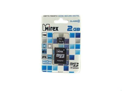 Лот: 10158895. Фото: 1. 2GB Карта памяти MicroSDHC MIREX... Карты памяти