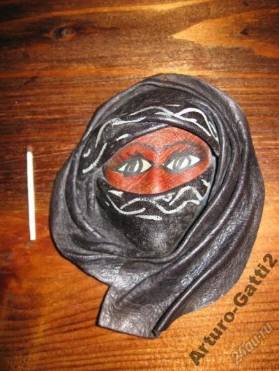 Лот: 5940103. Фото: 1. Антикварная маска кожа Флоренция... Работа с кожей