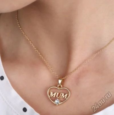 Лот: 5742117. Фото: 1. Mum кулон подвеска с кристаллом. Кулоны, подвески