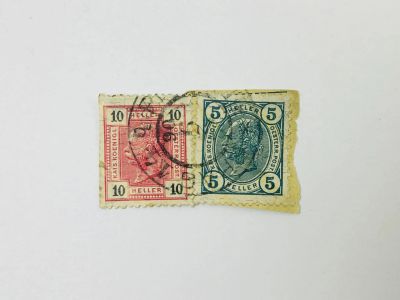 Лот: 23963309. Фото: 1. Вырезка. Марка с конверта. Император... Марки