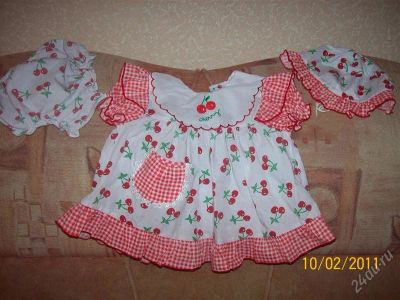 Лот: 975044. Фото: 1. комплект (платье+трусики+панамка... Платья, сарафаны