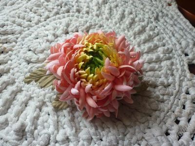 Лот: 2667686. Фото: 1. Хризантема из ткани. Цветы из ткани