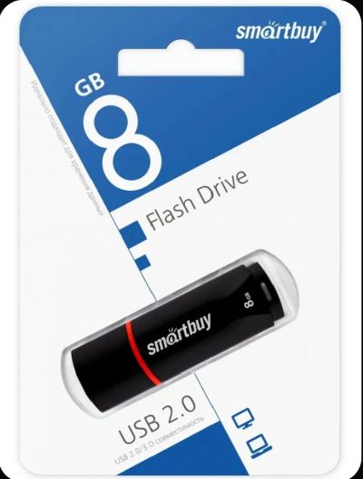 Лот: 25595091. Фото: 1. USB флеш-карта 8 гб. USB-флеш карты