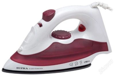 Лот: 2650293. Фото: 1. Утюг SUPRA IS-0500 red/white... Утюги, парогенераторы, отпариватели