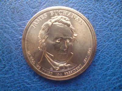 Лот: 11296604. Фото: 1. 1 доллар 2010 года Джеймс Бьюкенен... Америка