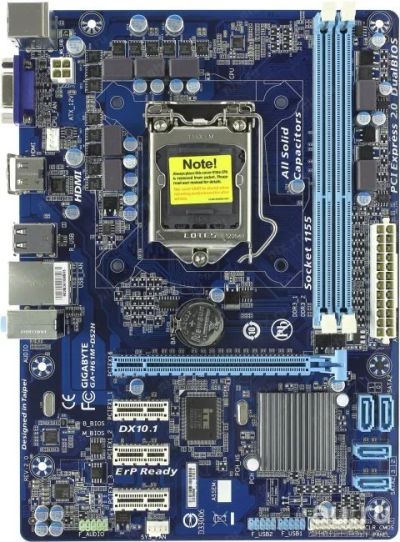 Лот: 11897128. Фото: 1. Плата Gigabyte LGA1155 GA-H61M-DS2H... Материнские платы