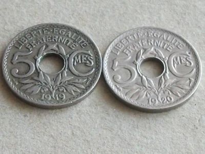Лот: 20009962. Фото: 1. Монета 5 сантим пять Франция 1920... Европа