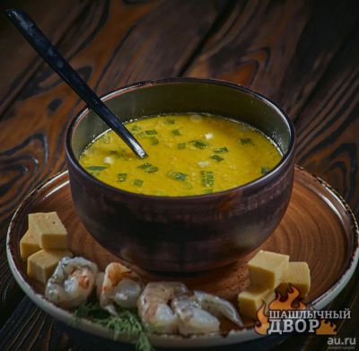 Лот: 18363963. Фото: 1. Сырный суп с креветками. Еда на заказ