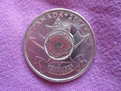 Лот: 2364715. Фото: 1. 25 центов 2004, Канада, в память... Америка