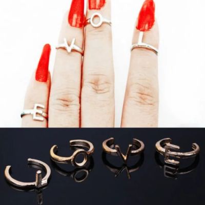 Лот: 4943647. Фото: 1. кольцо set 4 LOVE. Кольца, перстни