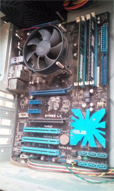 Лот: 9909600. Фото: 1. Комплект. i3 550 + Asus p7p55... Материнские платы