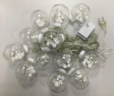 Лот: 18170381. Фото: 1. Гирлянда LED &quot;Шар&quot; белый... Гирлянды, шарики, новогодние аксессуары