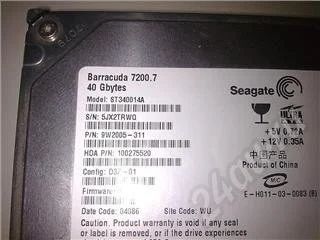 Лот: 422611. Фото: 1. жесткий диск 40gb ide. Жёсткие диски (HDD)