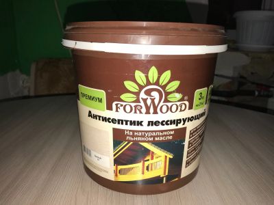 Лот: 12710084. Фото: 1. Антисептик лессирующий 3л. Краски, лаки, растворитель