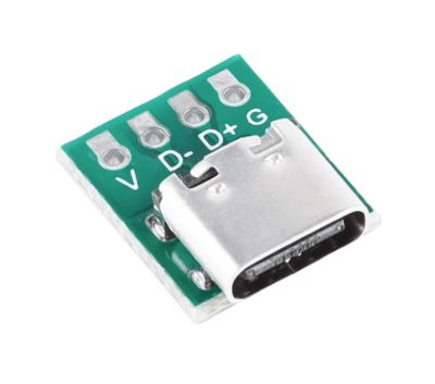 Лот: 20749184. Фото: 1. Гнездо Type-C 4 pin на плате. Разъёмы