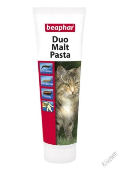 Лот: 5689558. Фото: 1. Паста Beaphar Duo Malt Paste для... Косметика для животных