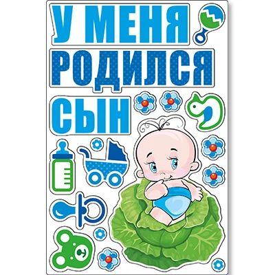 Лот: 6737795. Фото: 1. Магниты на авто У меня родился... Сувенирные наборы