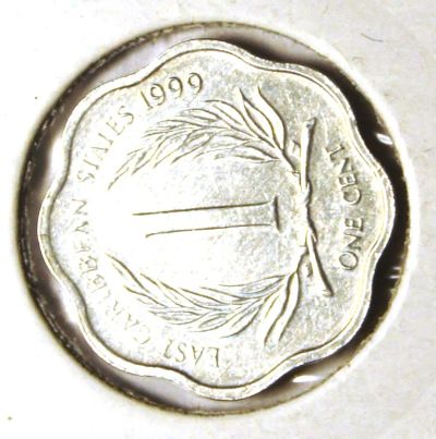 Лот: 3724543. Фото: 1. Восточные Карибы. 1 цент 1999... Великобритания и острова