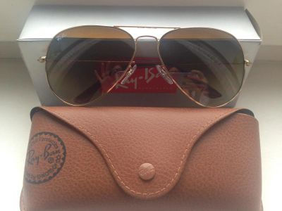 Лот: 7502043. Фото: 1. Очки Ray Ban Aviator 001/51 коричневый... Очки солнцезащитные