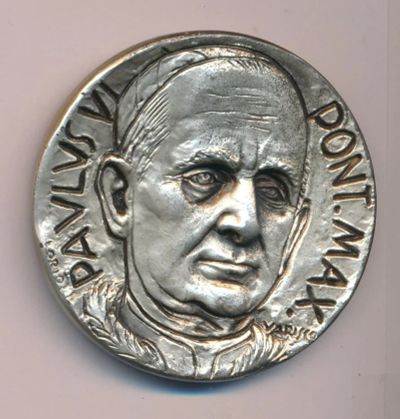 Лот: 7870635. Фото: 1. Ватикан 1964 Медаль Папа Павел... Сувенирные