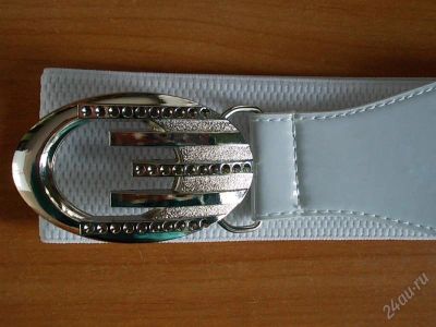 Лот: 2584101. Фото: 1. Белый ремень-резинка. Ремни, пояса