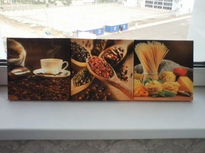 Лот: 11724281. Фото: 1. картины маленькие на кухню одним... Произведения