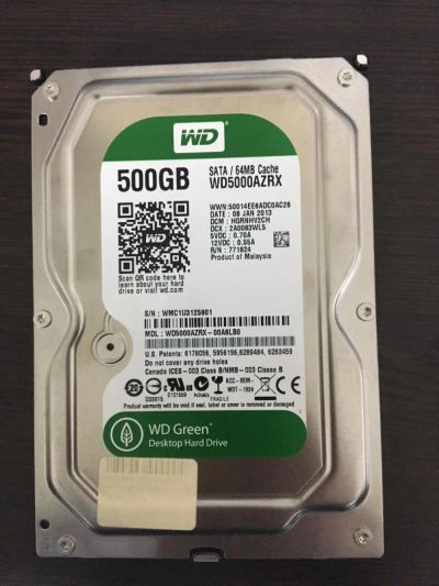 Лот: 11163599. Фото: 1. Винчестер WD500AZRX. Жёсткие диски (HDD)
