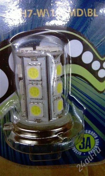 Лот: 1982831. Фото: 1. Лампасветодиод H7 18SMD 2шт. Оптика и освещение