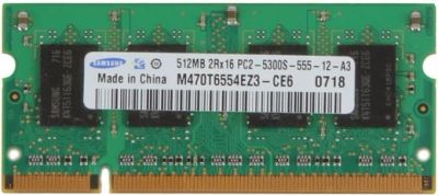 Лот: 5857347. Фото: 1. Samsung DDR2 667 SO-DIMM 512Mb. Оперативная память