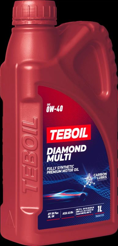 Лот: 24304735. Фото: 1. Teboil Diamond Multi 0W-40, 1л. Масла, жидкости