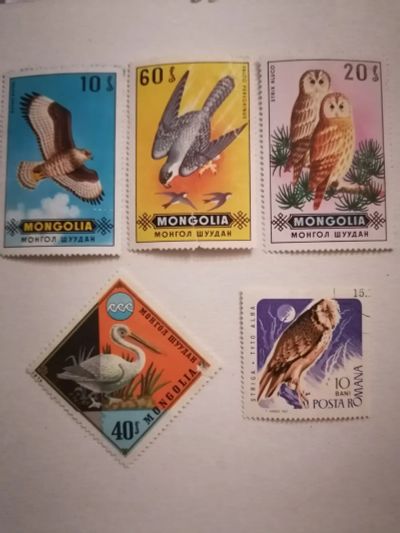 Лот: 24866799. Фото: 1. Птицы. Марки разных стран. Марки