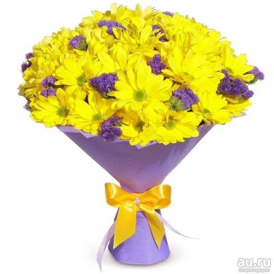 Лот: 13718273. Фото: 1. Лот № 443 Букет из желтых хризантемм... Свежие цветы