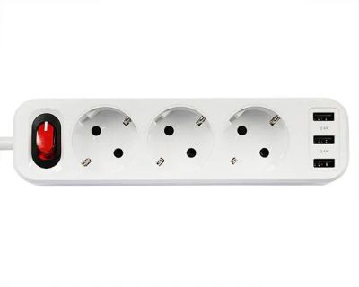 Лот: 25353296. Фото: 1. Сет фильтр 1.8м Hoco NS2, 3 USB... Другое (комплектующие)